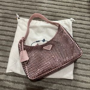 Prada re-edition crystals bag